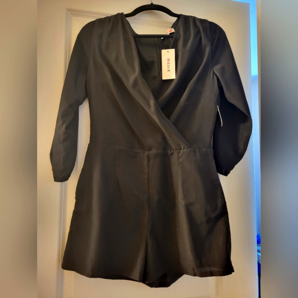 JustFab ~ Black Shorts Jumpsuit